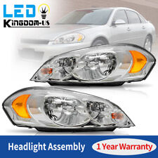 Chrome Amber Headlights For 2006-2013 Chevy Impala 06 07 Monte Carlo Headlamps picture