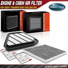 Engine & Cabin Air Filter with Activated Carbon for Chevy Traverse Buick GMC picture