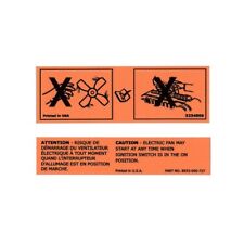 Jeep Engine Fan & Radiator Warning Decal Pair - Fits Cherokee XJ/MJ Comanche picture