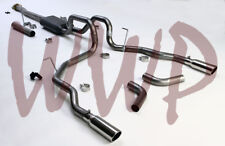 Dual Stainless Cat Back Exhaust System Kit 11-14 Ford F150 3.5L Eco Boost Pickup picture
