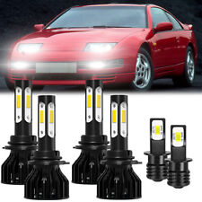 For Nissan 300ZX 1990-1996 6500K LED Headlight High Low + Fog Lights Bulbs Combo picture
