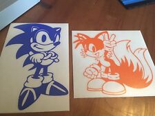 sonic the hedgehog tails Matching Decal Car Window Sticker Set Of Two picture