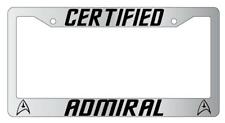Certified Admiral Chrome Plastic License Plate Frame Star Trek picture