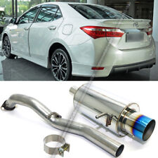 For 14-18 Toyota Corolla Stainless Axle back Exhaust Chrome Muffler 4