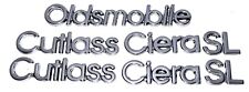 91-96  Oldsmobile Cutlass Ciera SL—Front Fender & Header Nameplate Emblem Set picture