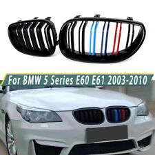For BMW E60 E61 M5 525i 550i 5 Series 2003-10 Gloss Black M-Color Kidney Grille picture