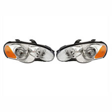 Fits 2003-05 Chrysler Sebring Coupe Headlights Headlamps Pair Left right set picture