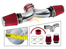 Dual Twin Air Intake System +RED FILTER For 06-10 Jeep Commander 5.7L V8 HEMI picture