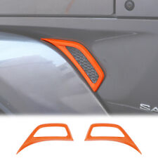 Orange Car Leaf Plate Air Inlet Vent Trim Cover Decor For 2018+ Jeep Wrangler JL picture