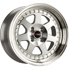 4 - 15x7 Silver Wheel Drag DR27 4x100 40 picture