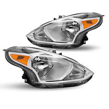 For 2015-2019 Nissan Versa 4DR Halogen Chrome Headlights Assembly Headlamps Pair picture