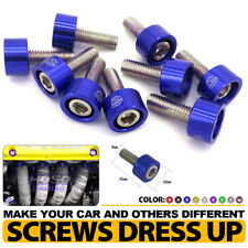 9 Pcs M8 X 1.25 Exhaust Header Manifold Blue Dress Up Washer Kit For Honda Acura picture