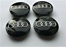 4pcs 60 mm 4B0601170 Black Wheel Center Caps Hubcaps Rim Hub Caps Badge for Audi picture