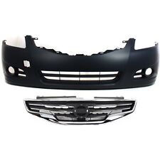 Bumper Cover Grille Kit For 2010-2012 Nissan Altima Front Sedan picture
