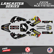 Graphics Kit for Kawasaki KLX110 (2002-2009) KLX 110 Lancaster-Smoke picture
