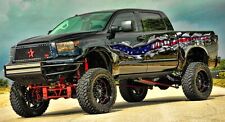 Ripped Metal USA Flag Truck Graphics, US Flag Truck Side Full Color Sticker picture