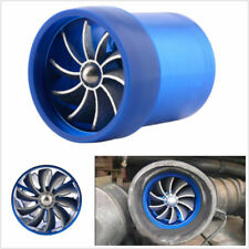 Blue Dual Fan Turbonator Fuel Saver Engine Turbine Turbo Supercharger Air Intake picture