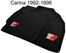 Floor Mats For Toyota Carina 1992-1996 With Sport Emblem Black Tailored Carpets picture