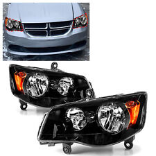 For 11-20 Dodge Grand Caravan 08-16 Chrysler Town&Country Black Headlight Lamp picture