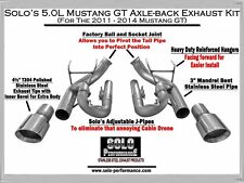 Ford Mustang GT Axle Back Exhaust Coyote 11 12 13 14 Solo Performance picture