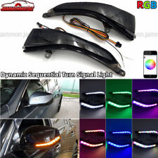 Smoked RGB LED Sequential Side Mirror Light For Infiniti Q30 Q50 Q60 Q70 QX50 picture