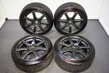 JDM Work emotion XT7 Rims Wheels Tires 5x114.3 18x7.5 +48 Offset Japan Genuine picture