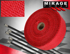 10M Thermal Heat Wrap Header Test Pipe Catback Muffler Muffler Set Red picture