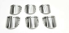 1963 1964 Chevy Impala Tail Light Lens Stainless Mini Visors Trim Set of 6 picture
