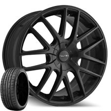 (Set of 4) TR60 18x8 5x112/5x120 Matte Black Rims w/225/40ZR18 Kumho PS31 Tires picture