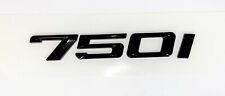 BLACK 750I FIT BMW 750 REAR TRUNK NAMEPLATE EMBLEM BADGE NUMBERS DECAL NAME picture
