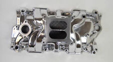 SB Chevy Aluminum Intake Manifold Square Bore SBC 55-86 305 327 350 V8  Polished picture