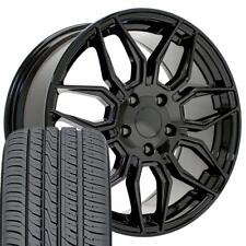 18 Inch Black Wheels & Tires Fit Camaro C4 Corvette - C8 Z06 Style picture