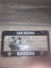 Las Vegas Raiders Black License Plate & Accessories SEALED 2pck picture