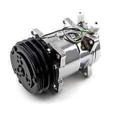 V-Belt Sanden 508 Style Chrome Air Compressor AC Air Conditioning picture