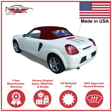 2000-07 Toyota MR2/MRS Convertible Soft Top w/DOT Approved Heated Glass BURGUNDY picture
