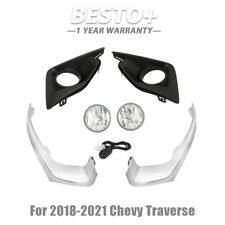 For Chevy Traverse 2018-2021 Fog Lights Lamps+Bezel+Harness +Switch Kits LH+RH picture