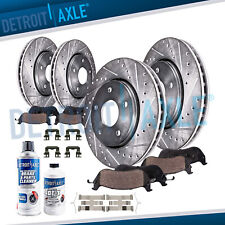 Front & Rear DRILLED Disc Rotors + Ceramic Brake Pads for 2005 - 2012 Acura RL picture