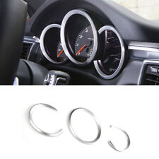 3Pcs Silver Dashboard Meter Ring Cover Trim For Porsche Cayman Boxster 2013-2019 picture