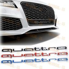 QUATTRO Logo Emblem Front Grille RS Style Badge For AUDI Audi A1 A4 A6 Q5 Q7 TT picture
