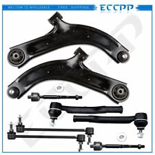 For 2007-2011 Nissan Versa 8PCS Front Lower Control Arms Sway Bars Tie Rod Links picture