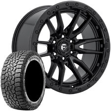 4-Fuel Rebel 6 20x9 6x135 Matte Black Rims w/33x12.50R20LT Venom Power A/T Tires picture