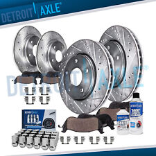 Front Rear Drilled Rotors Pads w/24pc Lugnuts for 2011-18 Durango Grand Cherokee picture