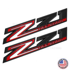 2pcs Chevy 19-21 Silverado Z71 Off Road Fender Letter Sport Emblem Badge Black picture