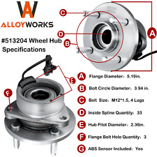 Front Wheel Hub Bearing 4Lug For Chevy Cobalt Saturn Ion Pontiac G5 ABS picture