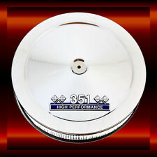 Chrome air cleaner For Ford 351 Windsor engines with blue and chrome 351 Emblem picture