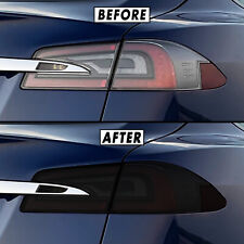 FOR 12-21 Tesla Model S Tail Light & Reflector SMOKE Precut Vinyl Tint Overlays picture