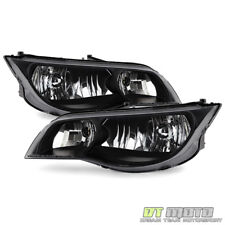 Black 2003-2007 Saturn ION 2Dr Coupe Headlights Headlamps Replacement Left+Right picture