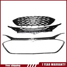3PCS Front Upper & Lower Grille Chrome For 2019 2020 Chevrolet Malibu picture