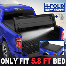 4 Fold Truck Tonneau Cover 5.8FT Bed For 2019-2024 Chevy Silverado GMC Sierra picture