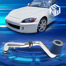 For 00-05 Honda S2000 Engine High Flow Cold Air Intake System+Blue Cone Filter picture